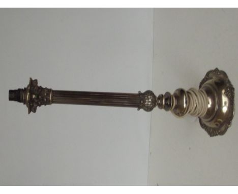Silver plated table lamp 52cm