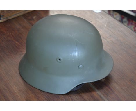 A German steel helmet