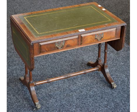 A reproduction sofa table