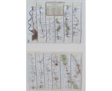 The Road from London to St David'sA map Together with a large quantity of framed bookplates, oil paintings etc