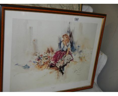 A framed and glazed print entitled 'My Fair Lady' by Gordon King.