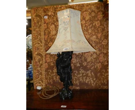 A Chinese figural table lamp. COLLECT ONLY.