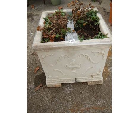 A heavy square garden planter, COLLECT ONLY.
