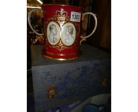 A Spode commemorative loving cup.