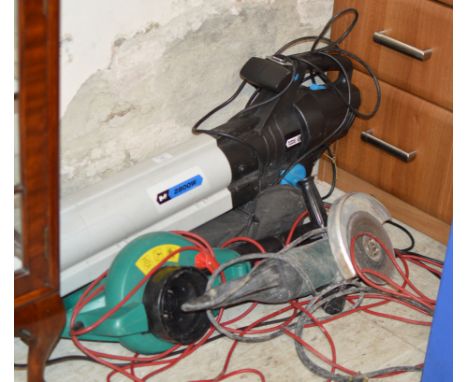 2 GARDEN VACUUMS &amp; ANGLE GRINDER     