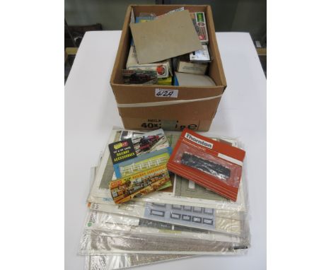 Box of Merit and other 00 scale Lineside Apparatus and building kits