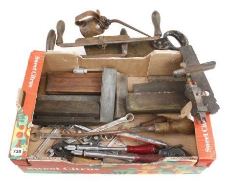 Eight oilstones plus other tools G 