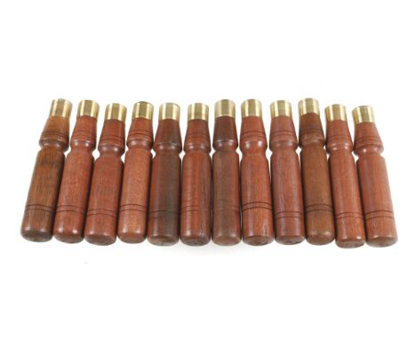 12 unused mahogany chisel handles N 