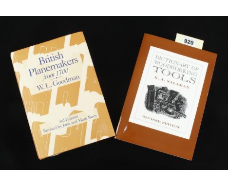 W.L.Goodman; British Planemakers from 1700 3rd ed. and R.A.Salaman; Dictionary of Woodworking Tools revised ed. G+ 