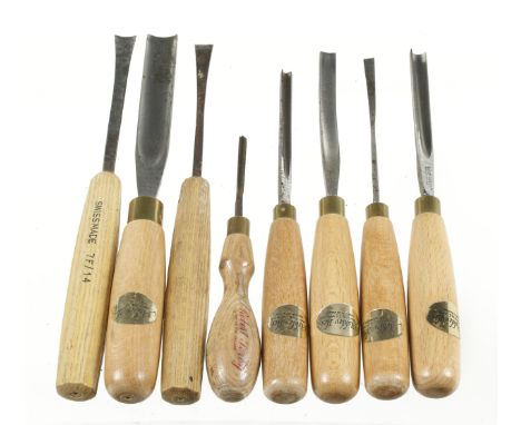 Five carving tools by ASHLEY ILES and 3 others G 