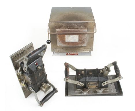 Two DUNLOP vulcanising irons and a kiln, not tested 