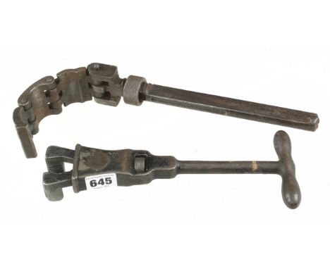 An unusual pipe? wrench by WALWORTH Boston and a basin wrench by TRIMO G 