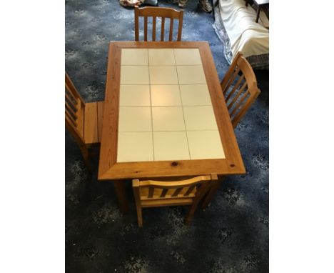 Tile Topped Table and Chairs 