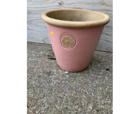 Pink Glazed Planter - 34cm H 