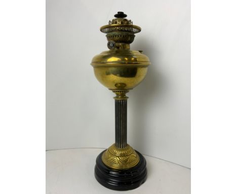 Victorian Veritas Brass Oil Lamp Reservoir and Base 
