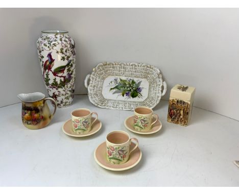 China - Vase, Dish, Susie Cooper Coffee Cups and Saucers etc 