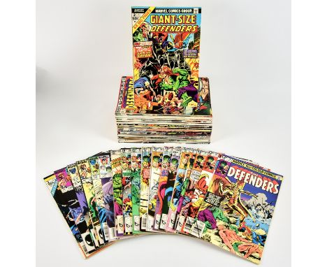 The Defenders: a large run of 68 issues (Marvel Comics, 1974 onwards).Excellent conditions to copies throughout set, in High-