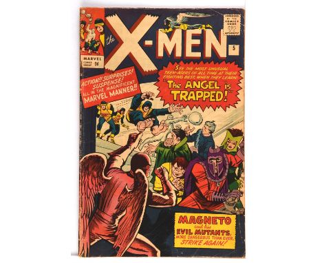 The X-Men No. 5 featuring 3rd appearance of Magneto (Marvel Comics 1964). An early rare silver-age issue of Stan Lees most ic