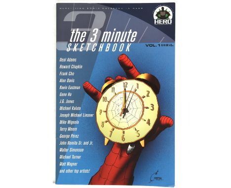 The 3 Minute sketchbook vol.1 featuring original sketch art by John Romita Jr, Kyle Hotz and Doug Braithwaite (Hero Initiativ