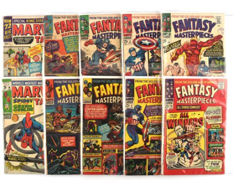 Marvel Tales, Marvel Super-Heroes and Fantasy Masterpieces: a group of 13 early Silver-age giant size issues featuring reprin