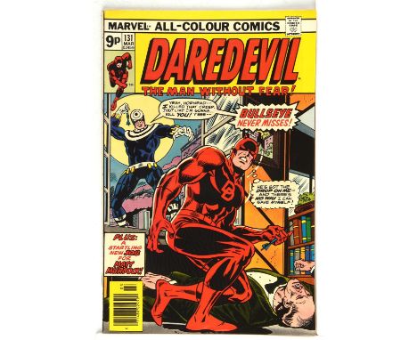 Daredevil No. 131 featuring the 1st appearance of Bullseye (Marvel Comics 1975).A first-print edition of the 1st appearance o