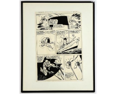 John Romita Jr. and Jim Mooney: The Amazing Spider-Man No. 211 original art page 23 featuring Spider-Man battling Namor The S