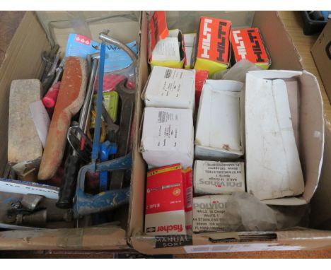 2 Boxes of tools, screws &amp; others 