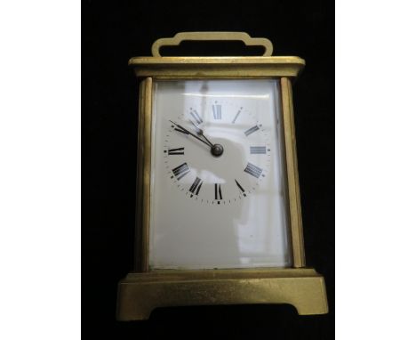 French brass carriage clock, currently ticking 