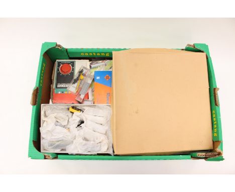 One box of assorted N Gauge locomotives, carriages, livery and track to include: Fleischmann, Roco, Lima, etc (one box) 