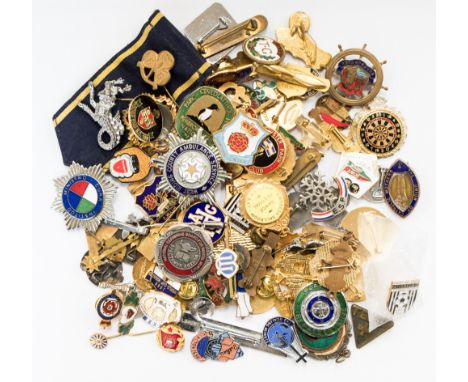 A collection of various enamel badges (one bag) 