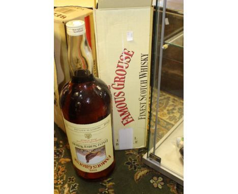 A vintage large bottle of 'The Famous Grouse' whisky, 1 x 4.5 litre bottle, in original box with optic cork (1)