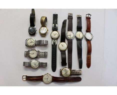 Ten vintage gentlemen's watches and two others 