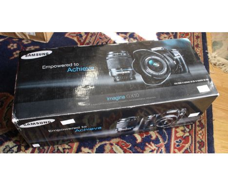 An SLR digital camera, Samsung, boxed complete unit, GX10 D.XENON 18-55, 50-200 