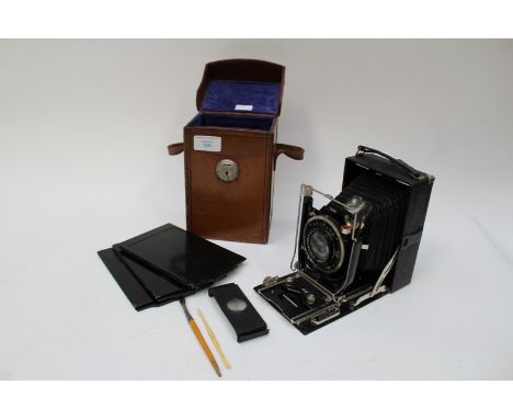 Kodak Compur boxed camera, Xenar F3.8 lens three slides 