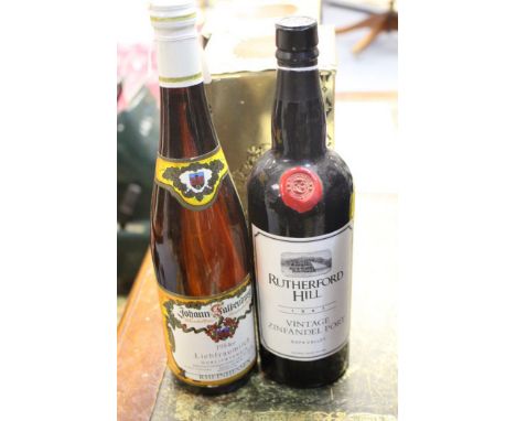 Rutherford Hill Vintage Zinfandel Port 1987 and Johann Falkenburg Liebfraumilch 1984 (2) 
