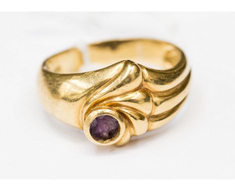 An 18ct. gold 0.750 ring a/f, weight approx 8.8gms size E