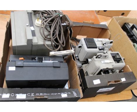 A quantity of projectors and camera and printer and transformer 18 items