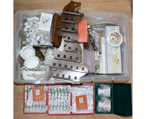 Two boxes of assorted boxed and unboxed ceramics, including boxed Minton, boxed Royal Crown Derby, etc, unboxed Aynsley Cotta