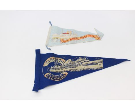 Shipping memorabilia including pennants, crockery Elders and Fyffrs Ltd, S.S. Chusan (enamel and oak ashtray and a Royal Crow