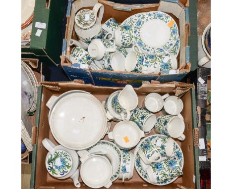 A 1960s Jessie Tait, Midwinter Spanish garden, dinner, tea and coffee set in two boxes 