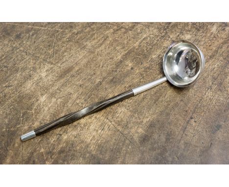  A George III toddy ladle with twisted whalebone handle 1826 Glasgow, Alex McDonald 