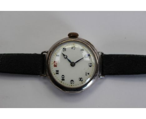  An early vintage silver wristwatch circa 1920s 