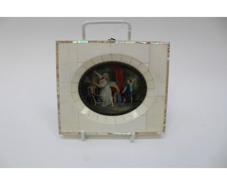 An oval portrait miniature 