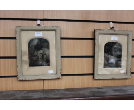 A pair of mid 19th Century silver print danographs 'momento mori' (2) 
