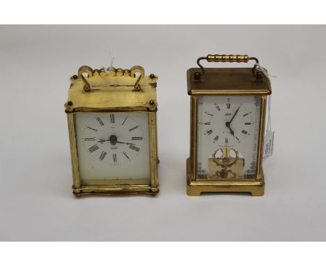 A Schatz West German carriage clock, 8 day; and a Smiths clock (2)