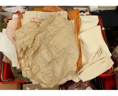 A collection of faux fur fabrics (used for craft work) and remnants of silk, velvets, old part cushion fronts in velvet, a la