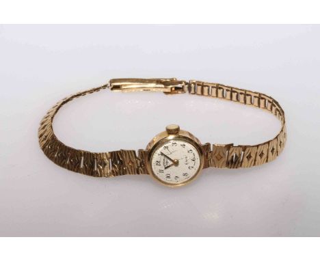 Ladies Rotary 9 carat gold bracelet watch.