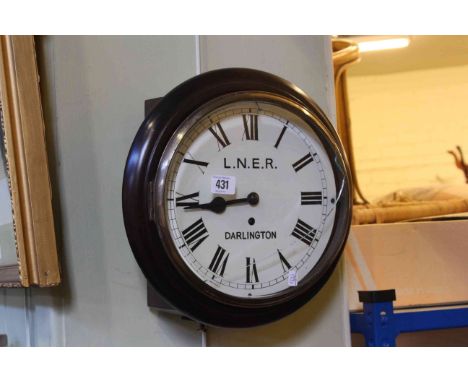 Mahogany cased fusee wall clock.