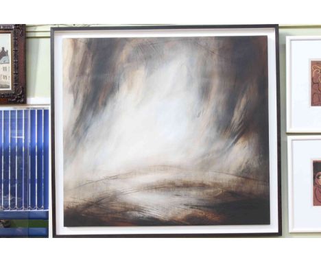 Paul Denham (British living artist, b. 1977), 'Arc of Light', signed verso, acrylic, framed, overall 125cm by 135cm.