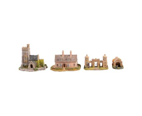 A collection of eleven Lilliput Lane models, including Stradling Priory; Burghley Park Boathouse and Gate Lodges, Bow Cottage
